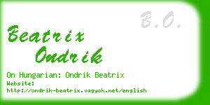 beatrix ondrik business card